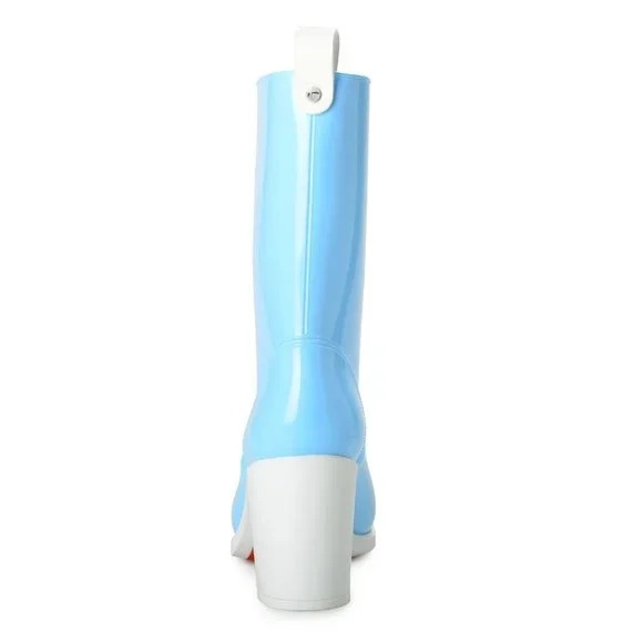 Christian Louboutin Women's "Version Splash" Heeled Rain Boots Shoes - Picture 3 of 8